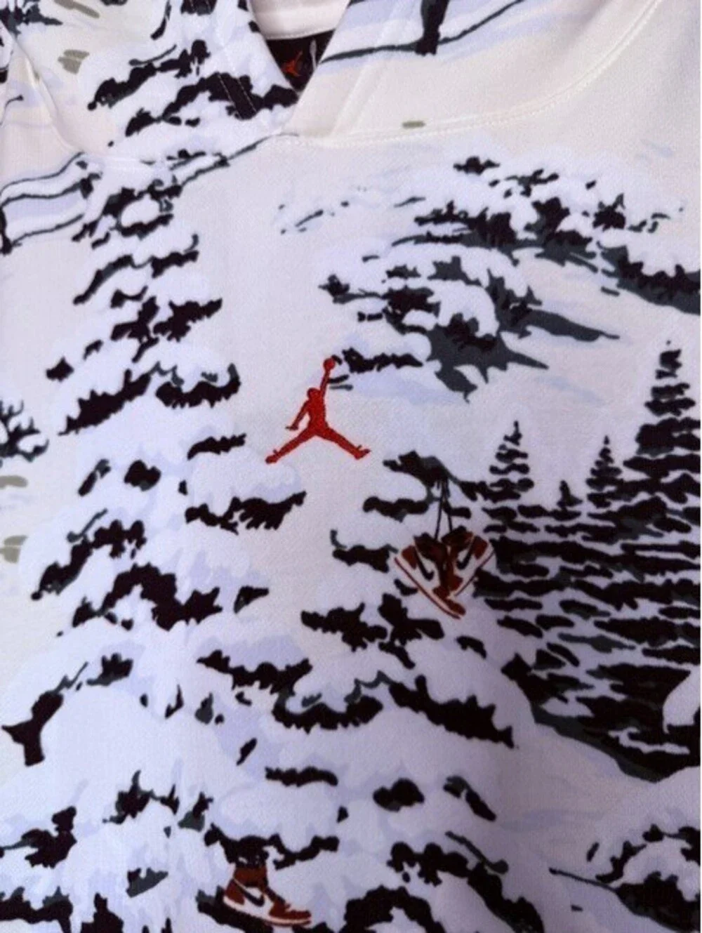 Jordan Mens XXL Tall Oversized Shirt Ski Snowboard All Over Print NWT $80